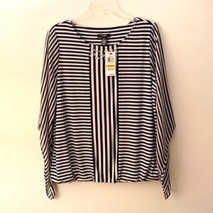 Alfani Top, SZ M, Black/White